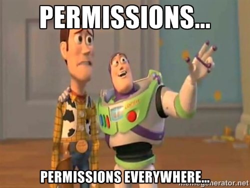 permissions... permissions everywhere...